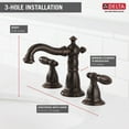 thumbnail image 2 of Delta Victorian Two Handle Widespread Bathroom Faucet in Venetian Bronze, 2 of 2