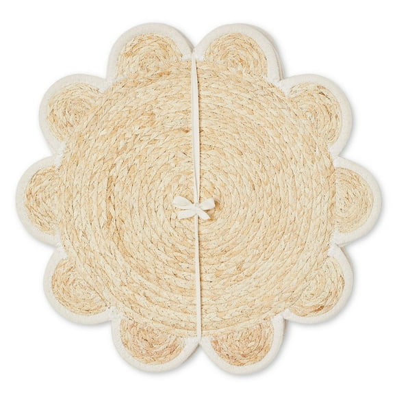 Paq. de 4 napperons FRAÎCHE collection printanière en forme de fleur