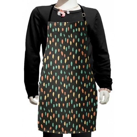 

Abstract Kids Apron Grainy Inspired Backdrop with Pastel Brush Stroke Colorful Random Blots and Dots Boys Girls Apron Bib with Adjustable Ties for Cooking Baking Painting Multicolor by Ambesonne