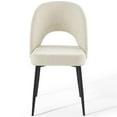 thumbnail image 4 of Pemberly Row 33.5"H Fabric Dining Side Chair in Black and Beige (Set of 2), 4 of 8