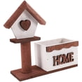 thumbnail image 4 of Wood House Small Planter Pot Fake Flower Small Box Wall Succulent Planter Pot Small Bonsai Container, 4 of 8