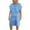 Sky Blue, variant on NaWent Up to 30% off Women's Plus Size Dresses Multi-Layered Ruffle Dress Summer Casual Solid Color Shawl Round Neck Dress Blue 3XL