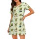 thumbnail image 1 of Fotbe Avocado for Exercise Bata de Dormir para Mujer con Estampado, Camisón de Algodón de Manga Corta, Ropa de Dormir Casual, 1 of 6