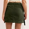 thumbnail image 4 of Elainilye Fashion Women's Cargo Skirt Casual Buttocks Short Skirt Solid Work Skirt with Pocket,Green, 4 of 7