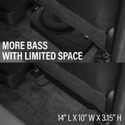 BOSS Audio Systems BASS10 10 inch Powered Under Seat Car Subwoofer and Amp Wiring Kit Package - 1000 Watts Max, 8 Gauge Wiring Kit, Remote Subwoofer Control, Sold Individually