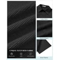 thumbnail image 5 of COOFANDY Mens Short Sleeve Casual Shirts Button Down Striped Summer Shirts Textured Vacation Beach Shirt, 5 of 6