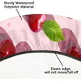 thumbnail image 3 of Round Fitted Tablecloth with Elastic Edge Cherries Theme Table Cloth for 36"-42" Round Tables Washable Table Covers for Dinning Party Picnic Camping, 3 of 6