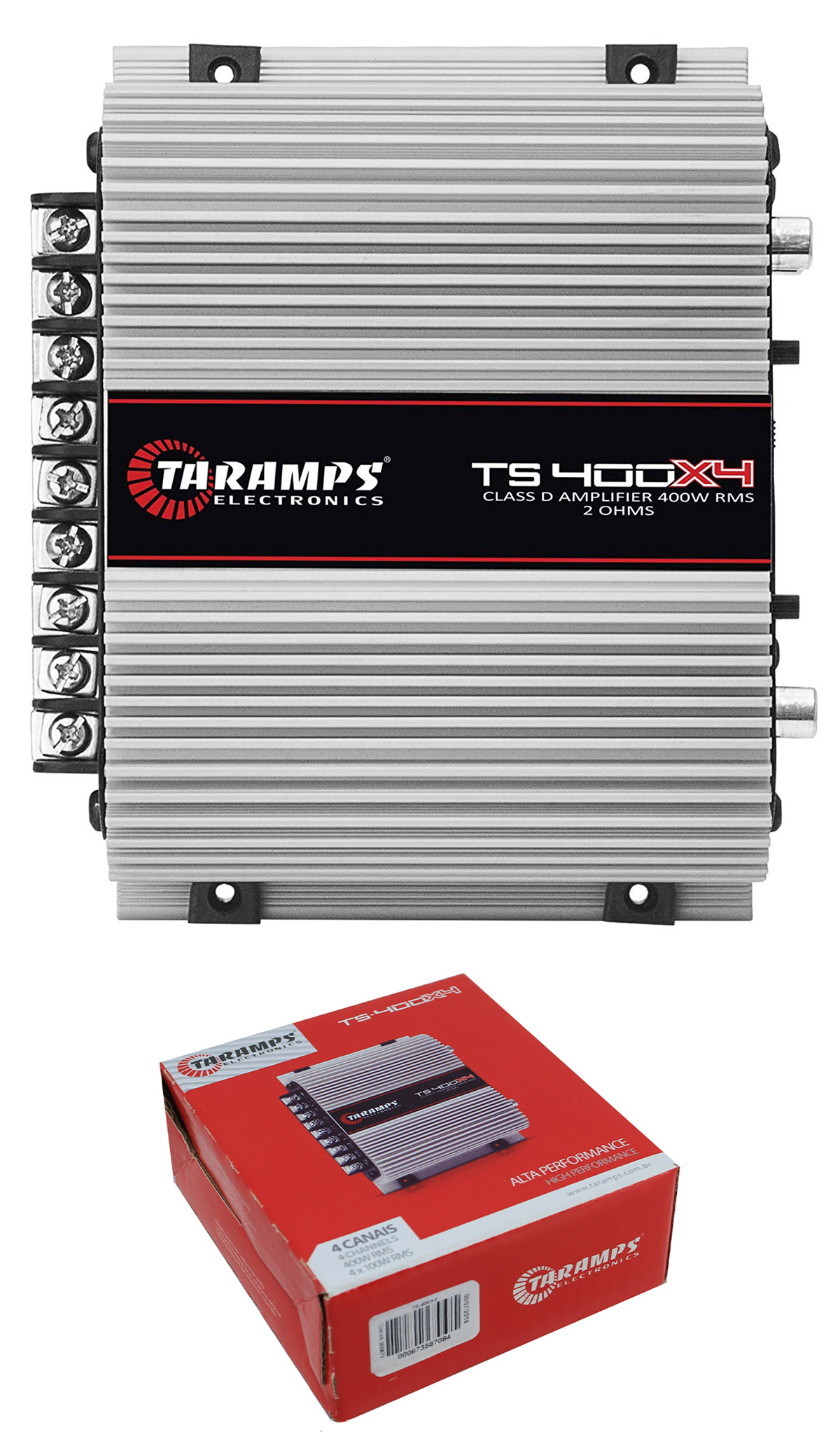Taramps TS400X4 Full Range 2 Ohm 4 Channel 400W Class D Car Audio