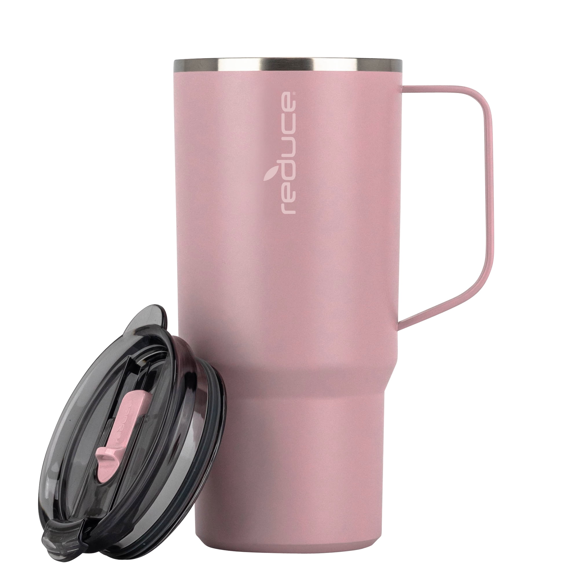 Reduce Reusable 24 oz Hot1 Coffee Mug with Lid and Handle - Rose ...