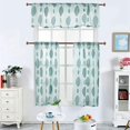 thumbnail image 2 of Curtain Window-3pcs /Set Dual Color Polyester Window Curtain Shade Blackout Bedroom Living Room(Green), 2 of 7