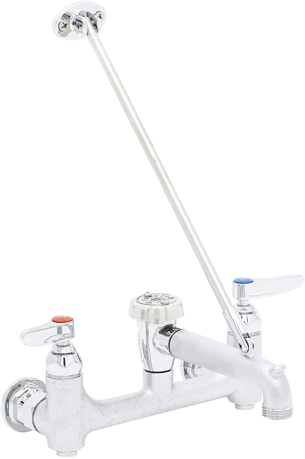 T&S Brass B0665BSTR Service Sink Faucet. 8" Wall Mount with Built in