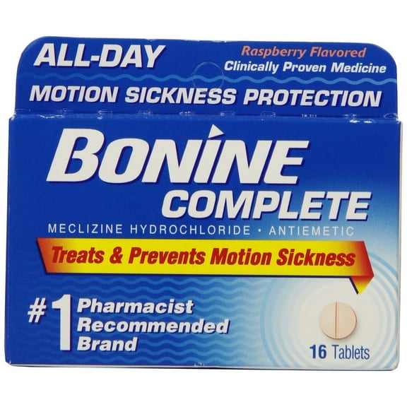 Bonine Motion Sickness Protection Chewable Tablets 16 tablets nausea (3 Pack)