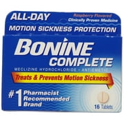 Bonine Motion Sickness Protection Chewable Tablets 16 tablets nausea (3 Pack)