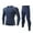 Navy, variant on Men Jogging Suits Set,Men's Sweatsuit Outfits Solid Color Slim Long Sleeve Crew Neck Top High Stretch Daily 2 Piece Set