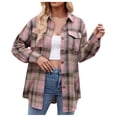 thumbnail image 1 of Chemise Classique à Carreaux en Flanelle à Manches Longues Surdimensionnée Décontractée pour Femmes, 1 of 3