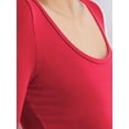 thumbnail image 4 of Emmalise Women’s Long Sleeve Scoop Neck Fitted Top Dark and Bright Combo Multipack 1 M, 4 of 4