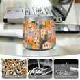 thumbnail image 6 of Yayeee Ashtray with Lid for Cigarette Smokeless Stainless Steel Home Ash Holder, Orange Cityscape Painting, 6 of 7