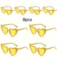 thumbnail image 1 of 8pcs  Elegant Cool Love Hear Shape Cat Eye Frame Set  Teens Boys Girls Outdoor Party Vacation Travel Driving Decors Photo Props  4 Colors Available, 1 of 5