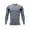 Gray, variant on Yaoyar Fashion Men’s Muscle Long Sleeve Athletic High Resilience Bodybuilding T Shirt Gym Workout Shirt Crew Neck Slim Fit Tee Plain Color Tops,Gray,3XL