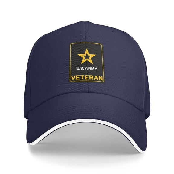 Us Army Veteran Logo Unisex Adult Baseball Caps Adjustable Casquette Dad Hat Sandwich Cap Outdoors Headwear