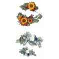 thumbnail image 1 of Botín Artificiales para Bodas Amarillo Azul Soledad Corona colgante de puerta delantera, 1 of 10