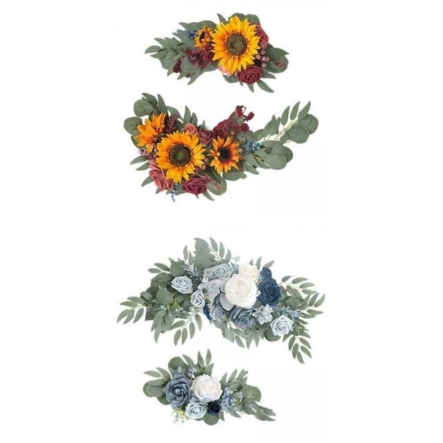 Botín Artificiales para Bodas Amarillo Azul Soledad Corona colgante de puerta delantera