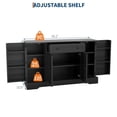 thumbnail image 3 of TROPOW Sideboard Buffet Cabinet with Storage, Modern Wooden Credenza Storage Cabinet with Drawer and 4 Doors, Freestanding Coffee Bar for Living Room, Kitchen, Dining Room, 3 of 7
