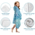 thumbnail image 7 of Blue White Tie Dye Cracked Pattern Hooded Bath Towel，50"x30" for Ages 3 To 12 Kids, Quick Dry Lightweight Soft Microfiber Hood Beach Towel Cover Up for Kids, 7 of 7