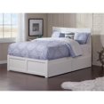 thumbnail image 2 of Leo & Lacey Transitional Solid Wood Full Storage Platform Bed in White, 2 of 8