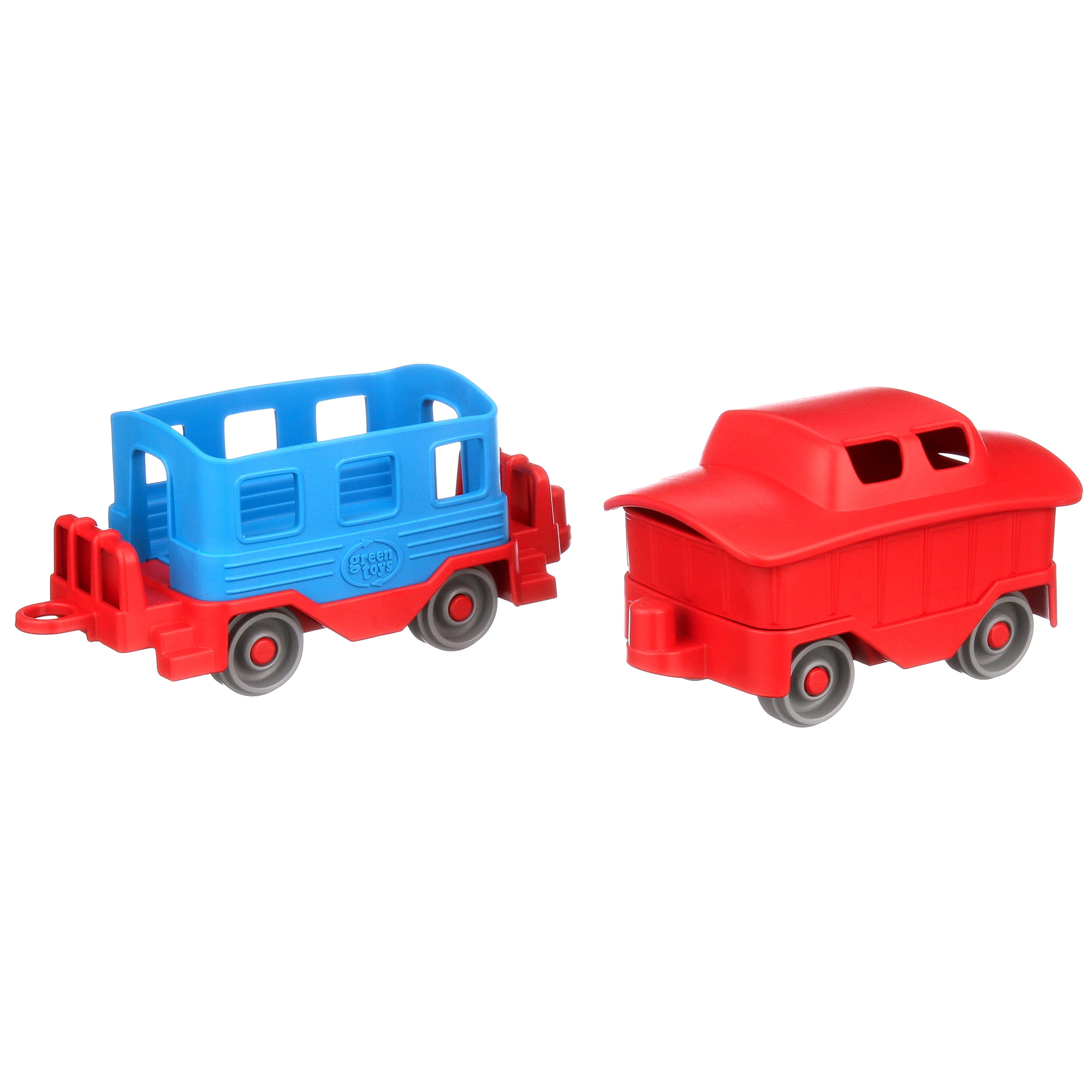 Tren Green Toys, azul y rojo