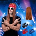 thumbnail image 4 of Joyfy Rocker Costume 80s with 3pcs Bandanas, Wig, Gloves, Halloween Costume Rock Accessories Adult Men 80s 90s Rock Costume, Rock Wig Party Cosplay Halloween Costume Accessories, 4 of 9