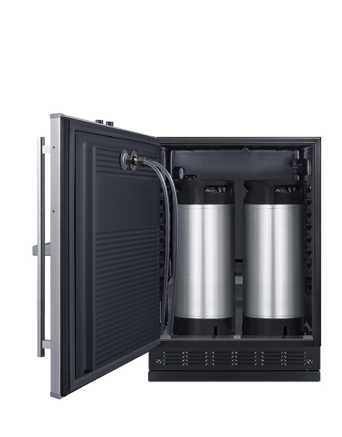 Summit Sbcfrtpcflhd 24" Wide 5.3 Cu. Ft. Built-In Double Tap Coffee Kegerator - Stainless