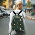 thumbnail image 7 of FORMRS Mini Backpack Purse for Women Travel Daypack Casual Shoulder Bag, Pink Christmas Trees, 7 of 7