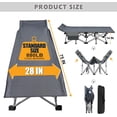 thumbnail image 3 of 2 Pack Folding Camping Cot with Memory Foam Mattress, 800 lbs Heavy Duty Capming Cots for Adults, 28" Wide Sleeping Cots with Carring Bag, Portable Folding Bed Cots for Camping, Office - Beige, 3 of 6