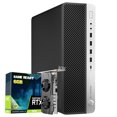 thumbnail image 2 of Restored Desktop PC HP EliteDesk 800 G4 SFF High-Performance Computer - Windows 11 Pro - Intel Hexa-Core i7 - 16GB DDR4 RAM - 2TB NVMe SSD - GeForce RTX 3050 6GB - (Refurbished), 2 of 3