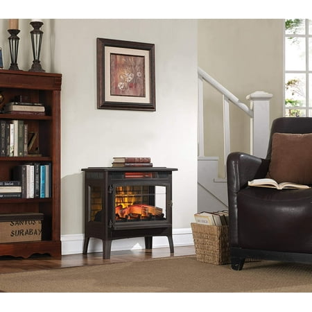 Duraflame 3D 24 W x 23.4 H x 12.9 D Infrared Electric Fireplace Stove - Bronze, DFI-5010-02