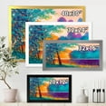 thumbnail image 4 of Colorful Trees During Twilight Along River 40 in x 30 in Framed Painting Canvas Art Print, by Designart, 4 of 4