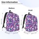 thumbnail image 2 of Disketp Skull rainbow mushroom colorful Mochila de Lona Estampada, Mochila Escolar de Viaje Ligera para Estudiantes y Portátil-Small, 2 of 5