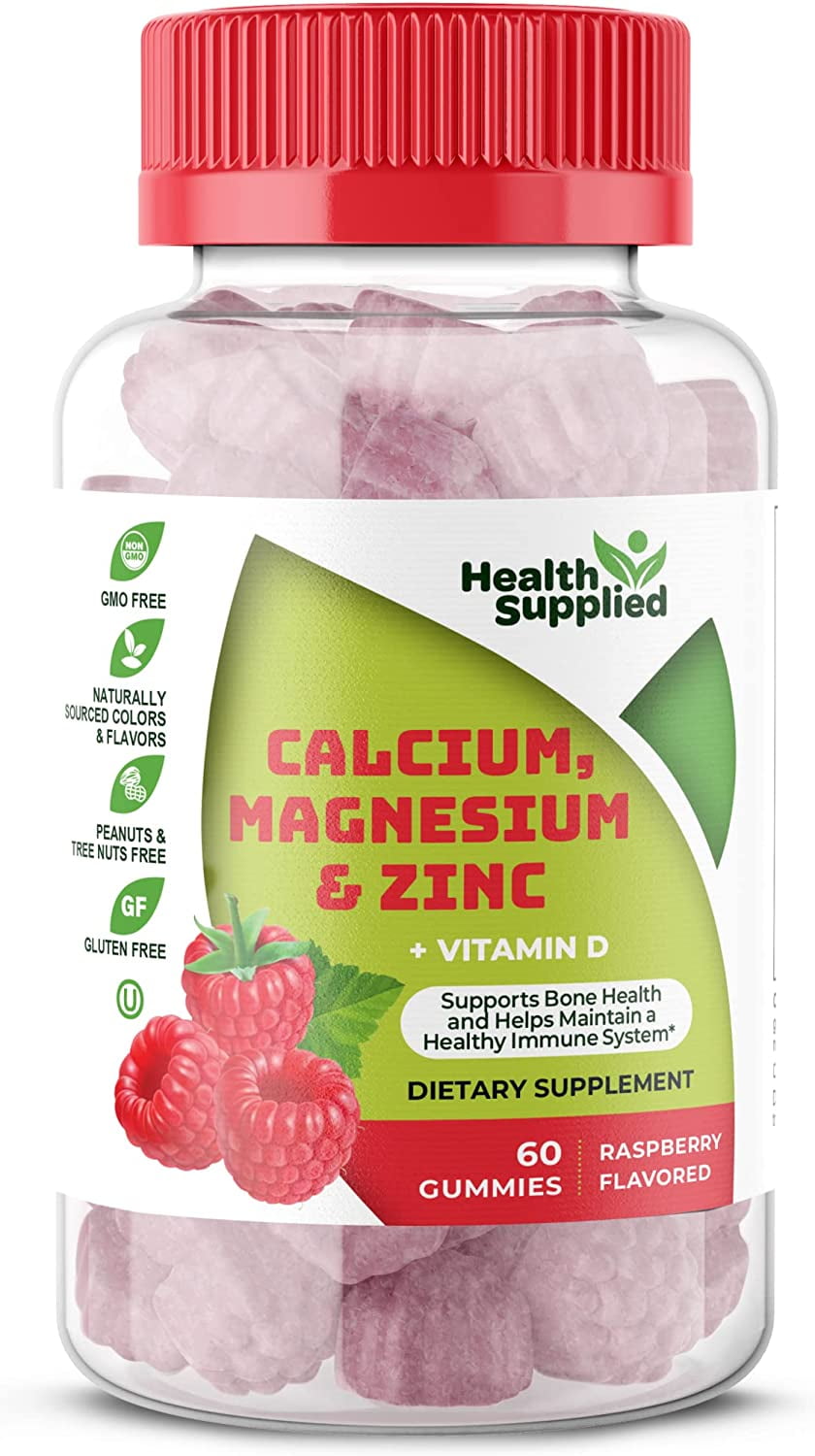 Health Supplied Calcium Magnesium & Zinc + Vitamin D Gummies Bone