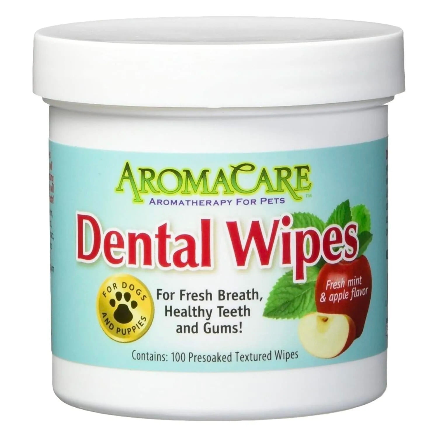 Grooming Wipes Dog and Puppy Eye Ear or Dental Gentle Cleansing Pad 100 Packs (Dental Wipe Pads)