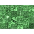 thumbnail image 1 of Ahgly Company Indoor Rectangle Patchwork Emerald Green Transitional Area Rugs, 4' x 6', 1 of 4