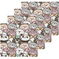 thumbnail image 2 of Cartoon Bear Panda Koala Washcloth 12x12in Set, 2 Pack Absorbent Cotton Towel Square Kitchen Dishes Towels, Soft Cleaning Face Hand Towel Fast Drying, 2 of 7