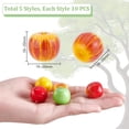 thumbnail image 4 of 50 manzanas artificiales en 5 estilos, rojas, verdes y amarillas, decorativas., 4 of 5