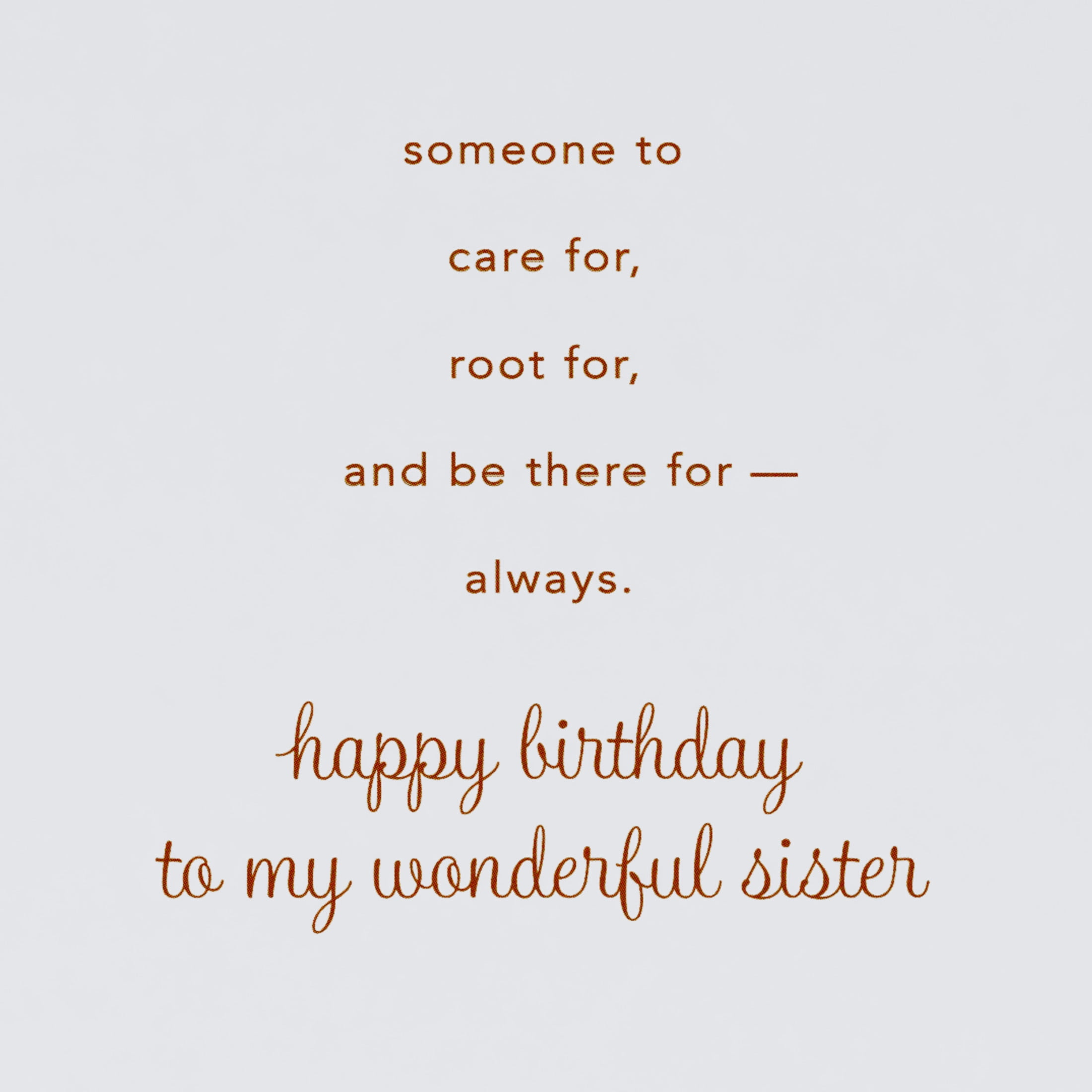 American Greetings Birthday Card for Sister (Someone to Care For)