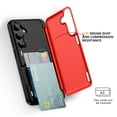thumbnail image 6 of For Samsung Galaxy S23 Plus Wallet Case with Card Holder Heavy Duty Protective Dual Layer Shockproof [Hidden Card Slot] [Kickstand] Slim Case for Samsung Galaxy S23 Plus for Women&Men, Red, 6 of 9