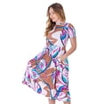 thumbnail image 5 of Womens Abstract Print Skater Dress, 5 of 5