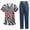 01-Navy, variant on 1776-2026 250th Anniversary USA 4th of July Women’s 2-Piece Scrub Set, V-Neck Short Sleeve Top & Pants, Soft Medical Uniform with Pockets for Nurses 01-Royal Blue L