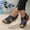 Navy, variant on Wedge Sandals for Women, Ankle Strap Open Toe Non-slip Casual Chunky Sandals Navy Size 9