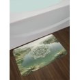 thumbnail image 2 of Ambesonne Sage Green Bath Mat, Bohemian Mandala Lake, 30.2" x 20", Slate Brown Dusk Teal, 2 of 3
