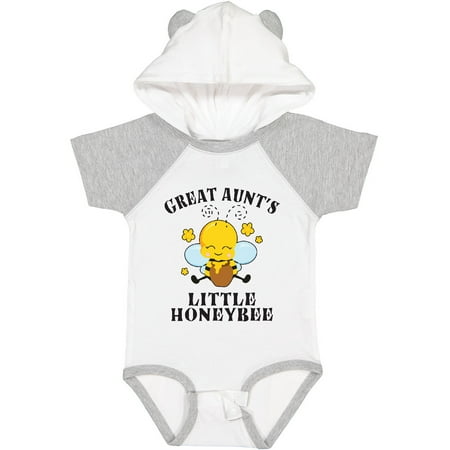 

Inktastic Cute Bee Great Aunt s Little Honeybee with Stars Gift Baby Boy or Baby Girl Bodysuit